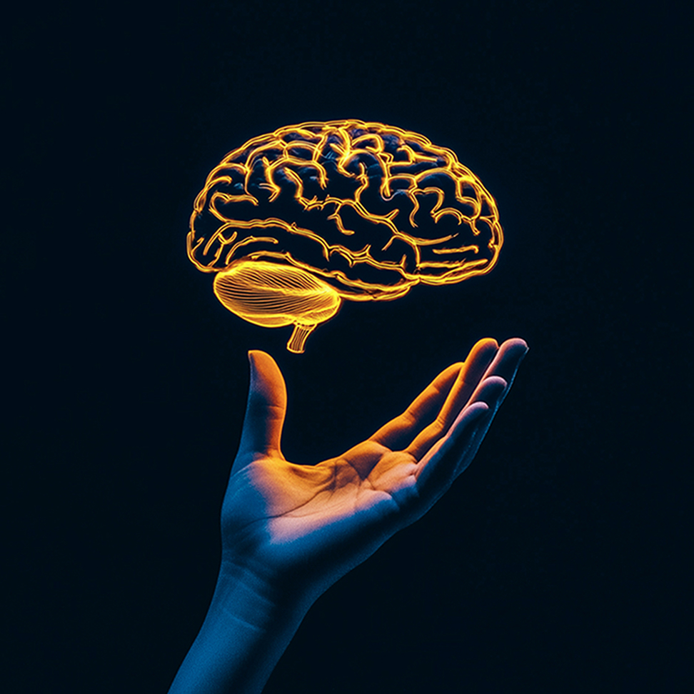 was macht dich zum experten generiertes Bild: Verstand in der Hand